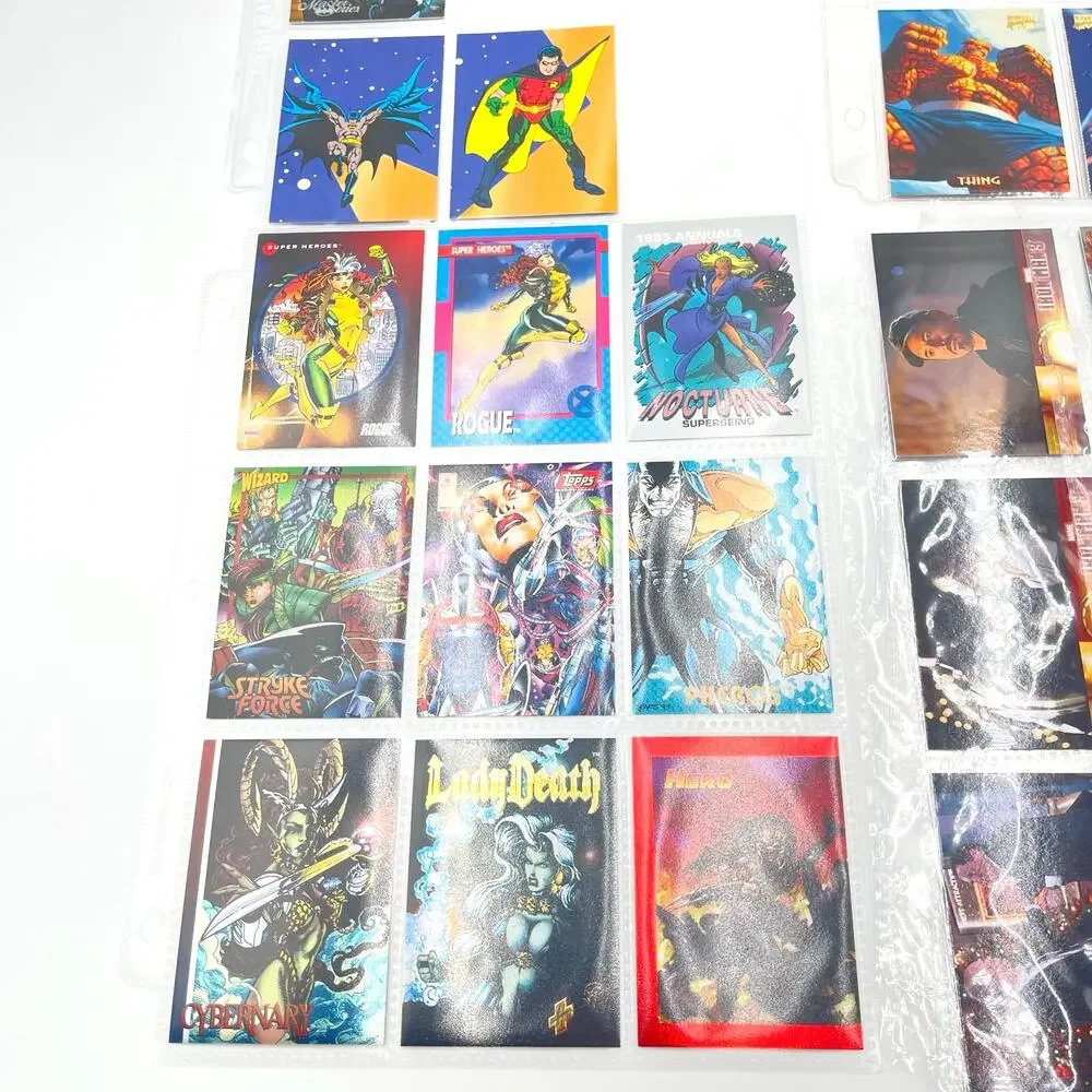 Superhero Random Lot of 30 Trading Cards Iron Man Spiderman Batman Variety